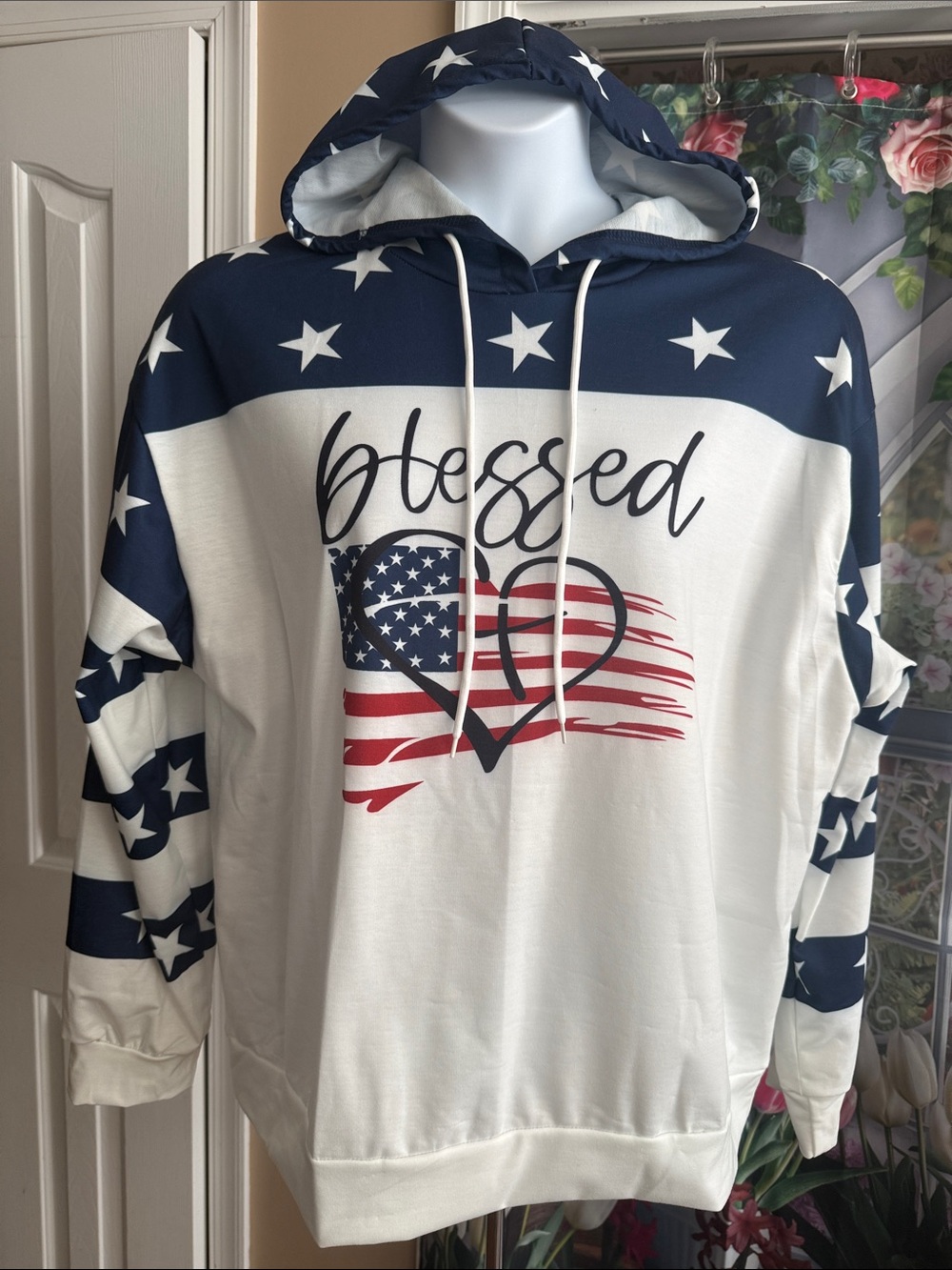 Blessed Americana Star Hoodie Sweatshirt